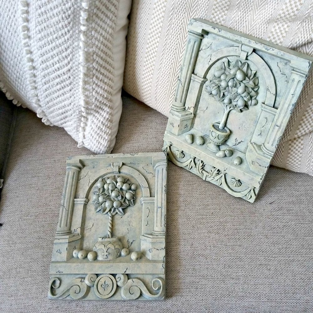 VINTAGE Inspired TOPIARY Wall PLAQUES